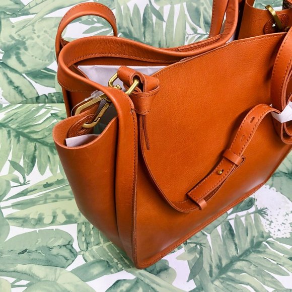 Madewell The Sydney Tote AI575 Burnished Caramel Brown Bag Purse Leather NEW - Picture 9 of 9